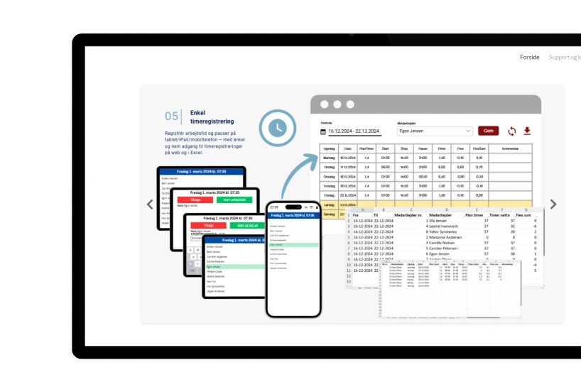 Screenshots showcasing the user interface of Microting A/S eForm web application.